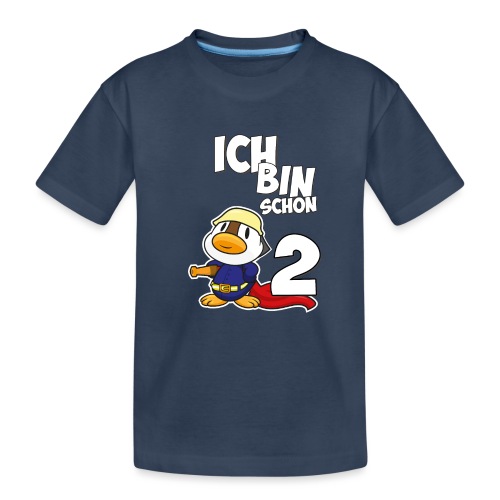 Stolze Feuerwehr Ente 2. Geburtstag Jungen Mädchen - Teenager Premium Bio T-Shirt