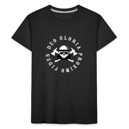 Skull Logo Feuerwehr - Teenager Premium Bio T-Shirt