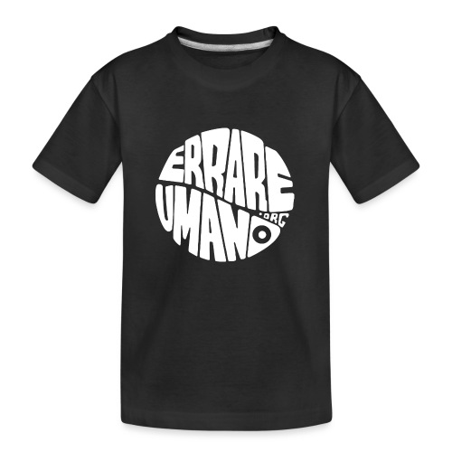 ErrareUmano retro style (white) - Maglietta ecologica premium per ragazzi