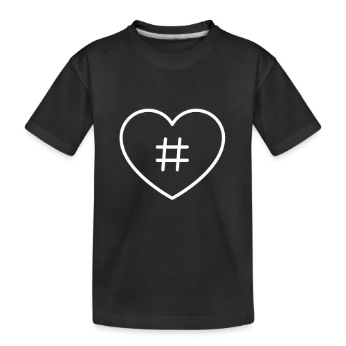 Hashtag Herz - Teenager Premium Bio T-Shirt