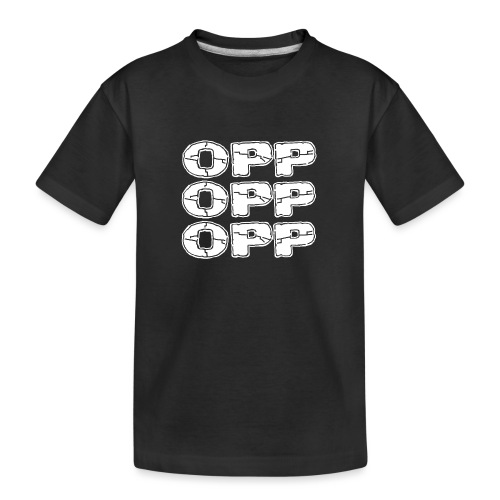 OPP Logo White - Teinien premium luomu-t-paita