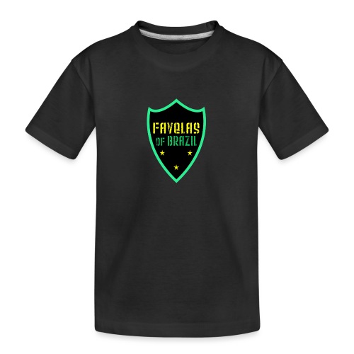 FAVELAS OF BRAZIL NOIR VERT DESIGN - T-shirt bio Premium Ado