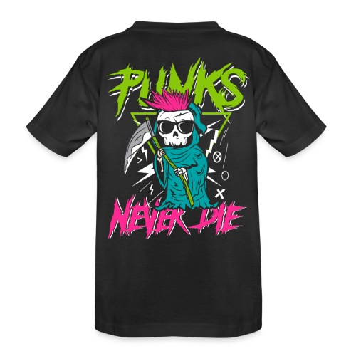 Punks sterben nie | Anti-Establishment-Schädel - Teenager Premium Bio T-Shirt