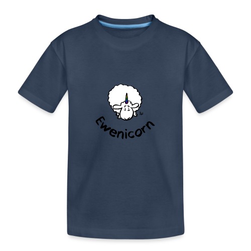 Ewenicorn - se on sateenkaaren yksisarvinen lammas! (Text) - Teinien premium luomu-t-paita