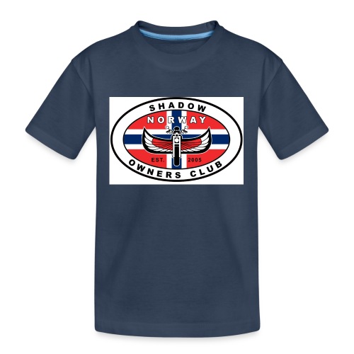 SHOC Norway Patch jpg - Premium økologisk T-skjorte for tenåringer