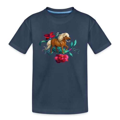 Camellia pony - Teenager premium T-shirt økologisk