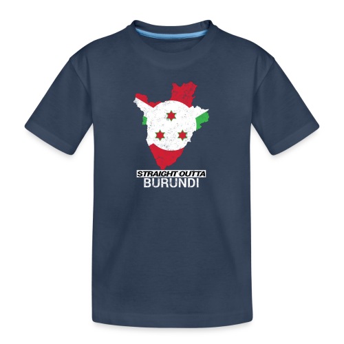 Straight Outta Burundi country map - Teenager Premium Organic T-Shirt