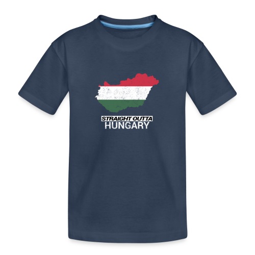 Straight Outta Hungary country map - Teenager Premium Organic T-Shirt
