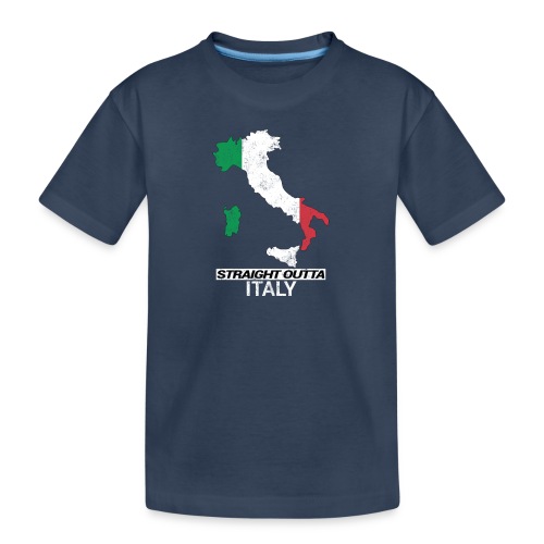 Straight Outta Italy (Italia) country map flag - Teenager Premium Organic T-Shirt