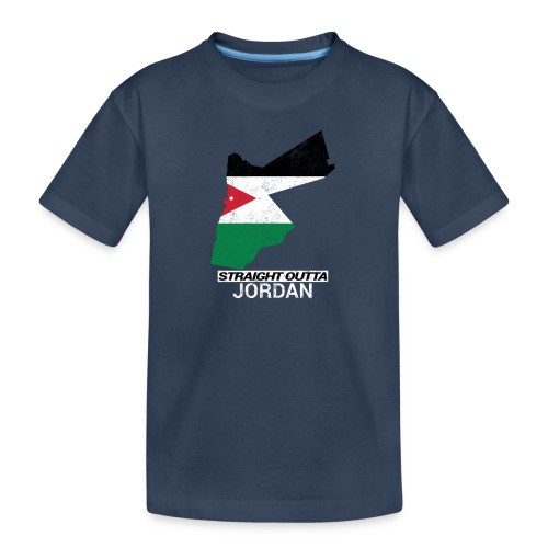 Straight Outta Jordan country map - Teenager Premium Organic T-Shirt