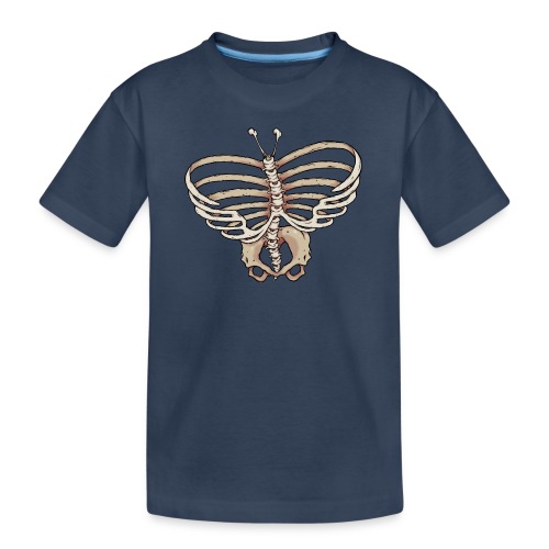 Schmetterling Skelett - Teenager Premium Bio T-Shirt