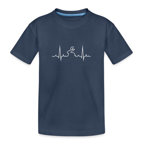 EKG Herzschlag Hase Kaninchen Zwergkaninchen - Teenager Premium Bio T-Shirt