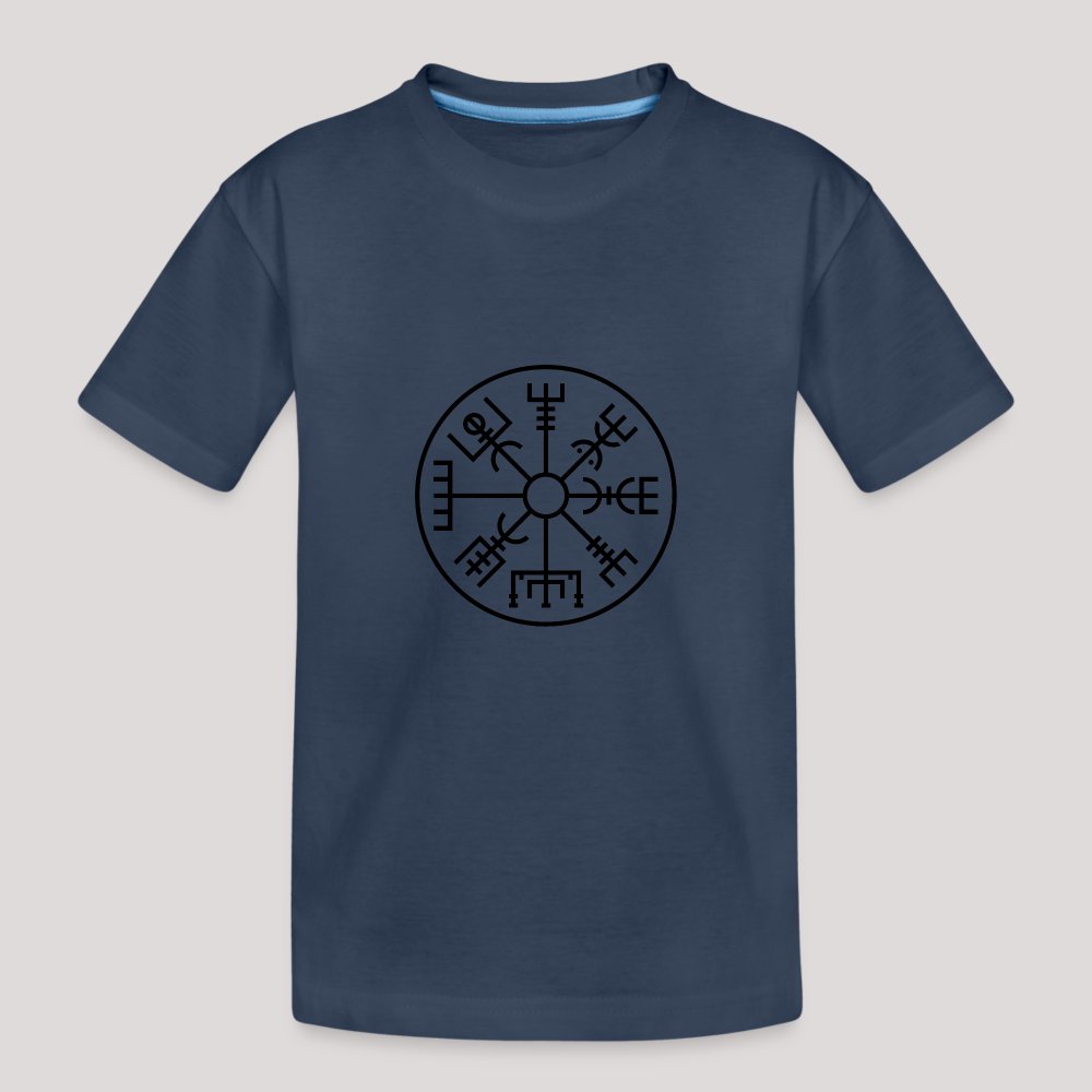 Vegvisir Kreis - Teenager Premium Bio T-Shirt Navy