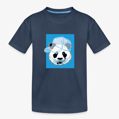 Panda - Cap - Mustache - Teenager Premium Bio T-Shirt