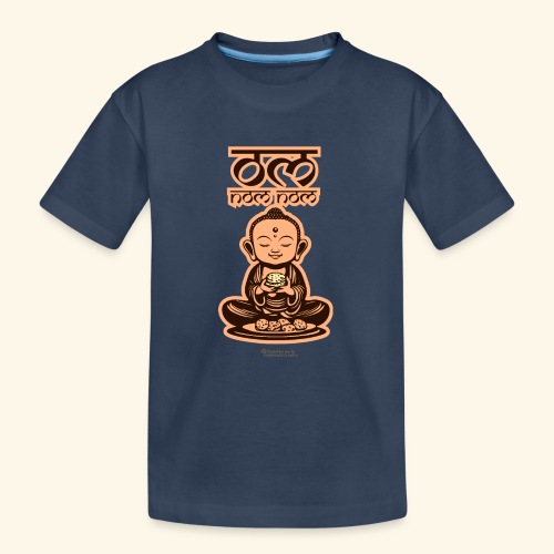 Om Nom Nom Buddha mit Keks - Teenager Premium Bio T-Shirt