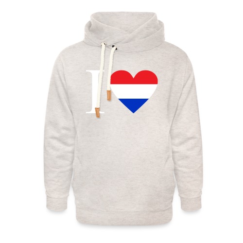 Ik hou van Nederland | Hart met rood wit blauw - Uniseks sjaalkraag hoodie