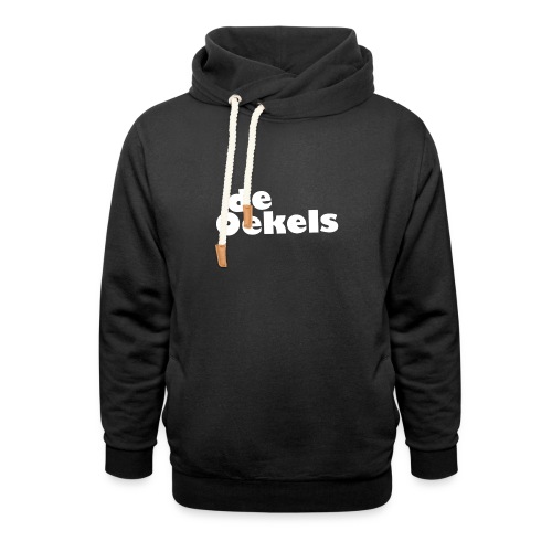 DeOekels t-shirt Logo wit - Uniseks sjaalkraag hoodie