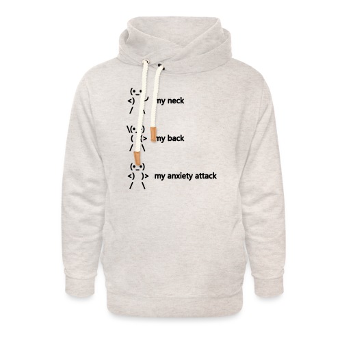 neck back anxiety attack - Unisex Shawl Collar Hoodie