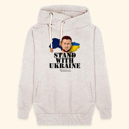 Alaska Ukraine Unterstützer T-Shirt Design - Unisex Schalkragen Hoodie