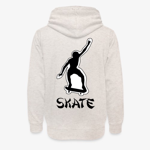 skate - Uniseks sjaalkraag hoodie