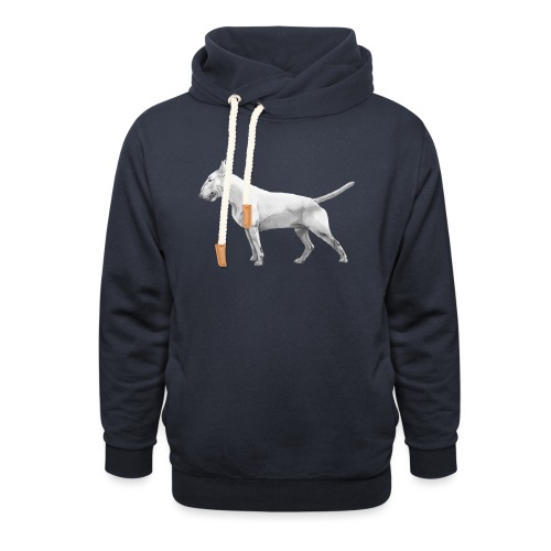 Bullterrier - Unisex hoodie med sjalskrave