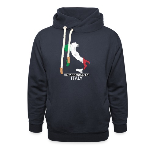 Straight Outta Italy (Italia) country map flag - Unisex Shawl Collar Hoodie