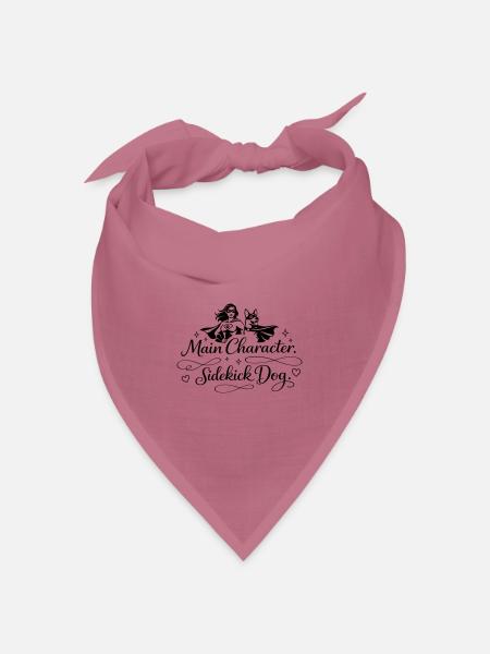 Main Character. Sidekick dog. - Bandana Dreieckstuch - Mauve
