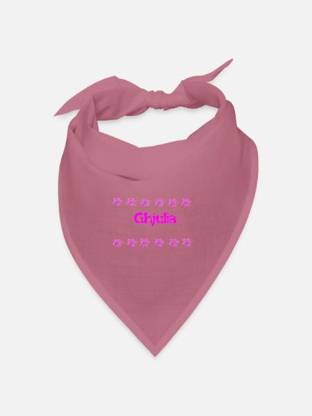 Ghijulia Floral Pink Logo - Bandana Dreieckstuch - Mauve