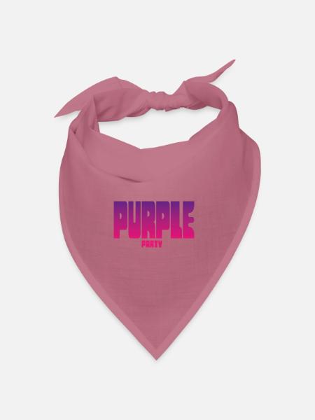 Purple Party Gradient Großbuchstaben - Bandana Dreieckstuch - Mauve