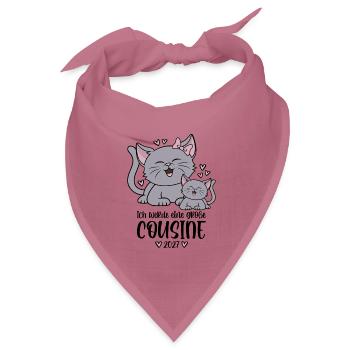 Ich werde eine große Cousine 2027 Kätzchen - Bandana Dreieckstuch - Mauve - Vorne