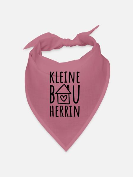 Hausbau Haus Baustelle Tochter Kleine Bauherrin - Bandana Dreieckstuch - Mauve