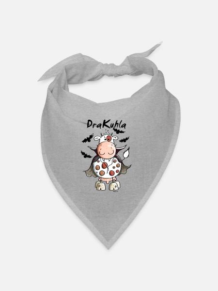 DraKuhla - Kuh - Bandana Dreieckstuch - Grau meliert