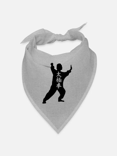 Schattenfigur Taichi - Bandana Dreieckstuch - Grau meliert