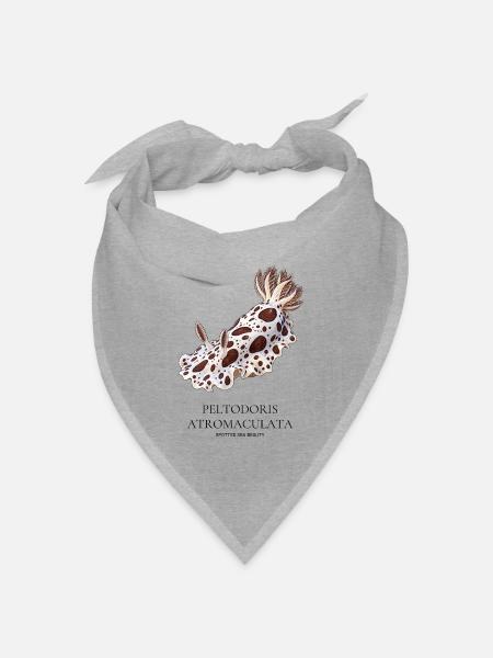 Peltodoris atromaculata, Fleckenmeer-Schönheit - Bandana Dreieckstuch - Grau meliert