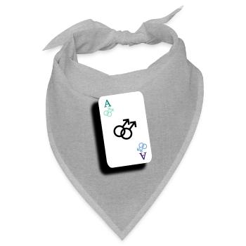 Ace der Schwulen - Bandana Dreieckstuch - Grau meliert - Vorne