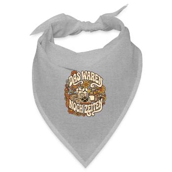 Alte Zeiten Retro Vintage - Bandana Dreieckstuch - Grau meliert - Vorne