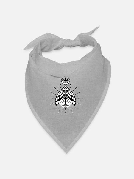 Motte Mond Kristall Diamant Glühwürmchen - Bandana Dreieckstuch - Grau meliert