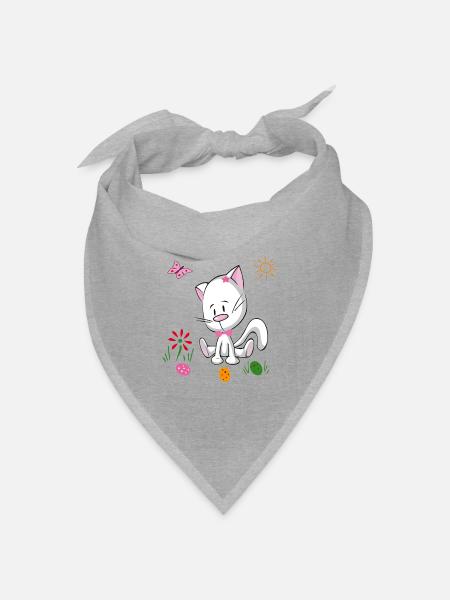Ostereier Osterfest - Bandana Dreieckstuch - Grau meliert