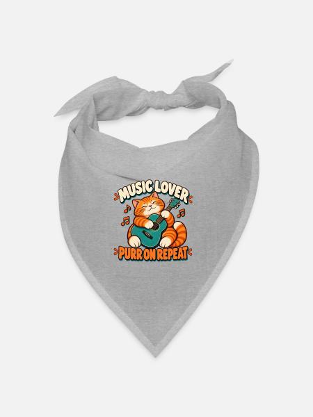 Melomane - Bandana Dreieckstuch - Grau meliert