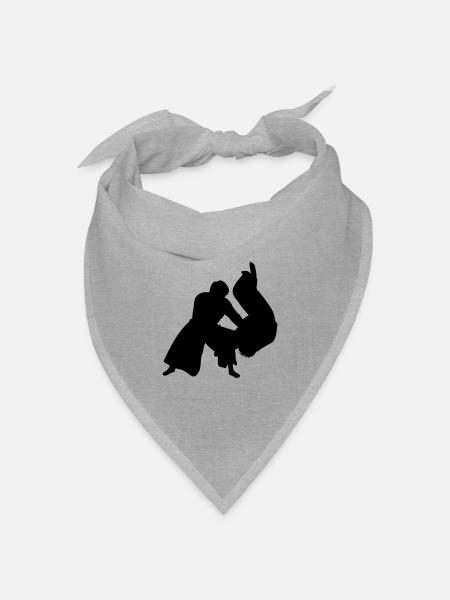 Aikido-Wurf - Bandana Dreieckstuch - Grau meliert