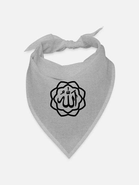 Allah Logo - Bandana Dreieckstuch - Grau meliert