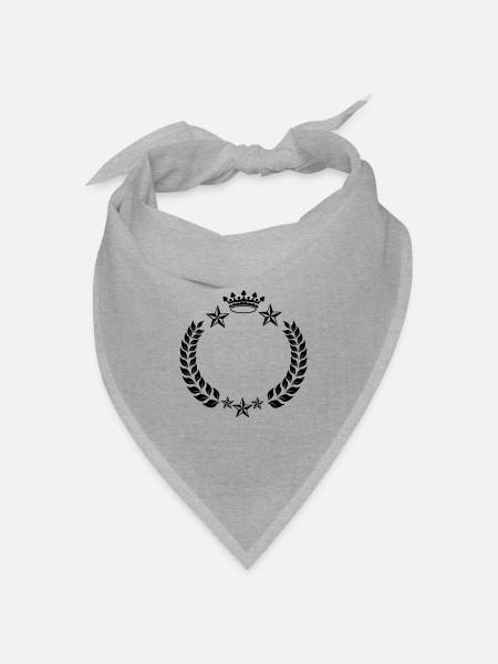 Lorbeerkranz Stern Krone - Bandana Dreieckstuch - Grau meliert