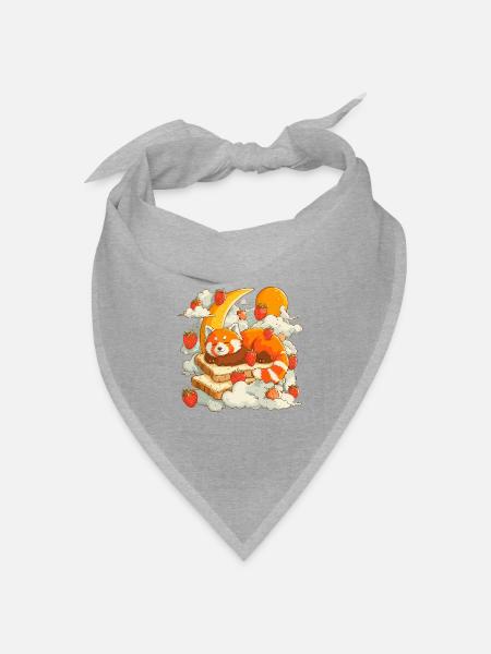 Mond Frühstücks Fuchs - Bandana Dreieckstuch - Grau meliert