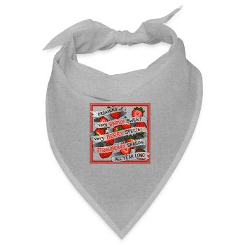 Das ganze Jahr long_in Frame von Erdbeere geträumt - Bandana Dreieckstuch - Grau meliert - Vorne