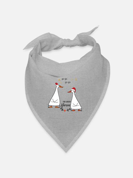 Gänse Duo - Bandana Dreieckstuch - Grau meliert