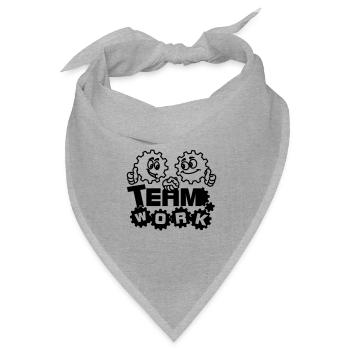 Gemeinschaftsarbeit - Bandana Dreieckstuch - Grau meliert - Vorne