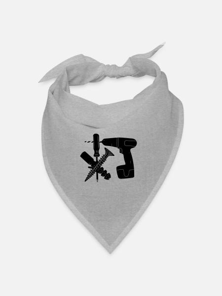 Schrauben- und Dübelbohrer - Bandana Dreieckstuch - Grau meliert