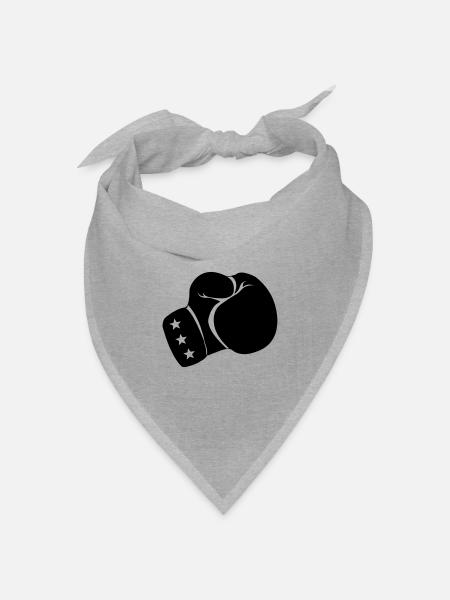 Boxhandschuh Boxen - Bandana Dreieckstuch - Grau meliert