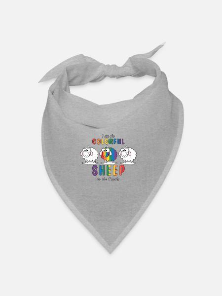 Das bunte Schaf - Bandana Dreieckstuch - Grau meliert