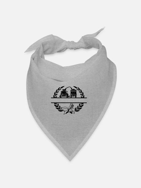 Maishäcksler im Lorbeerkranz - Bandana Dreieckstuch - Grau meliert